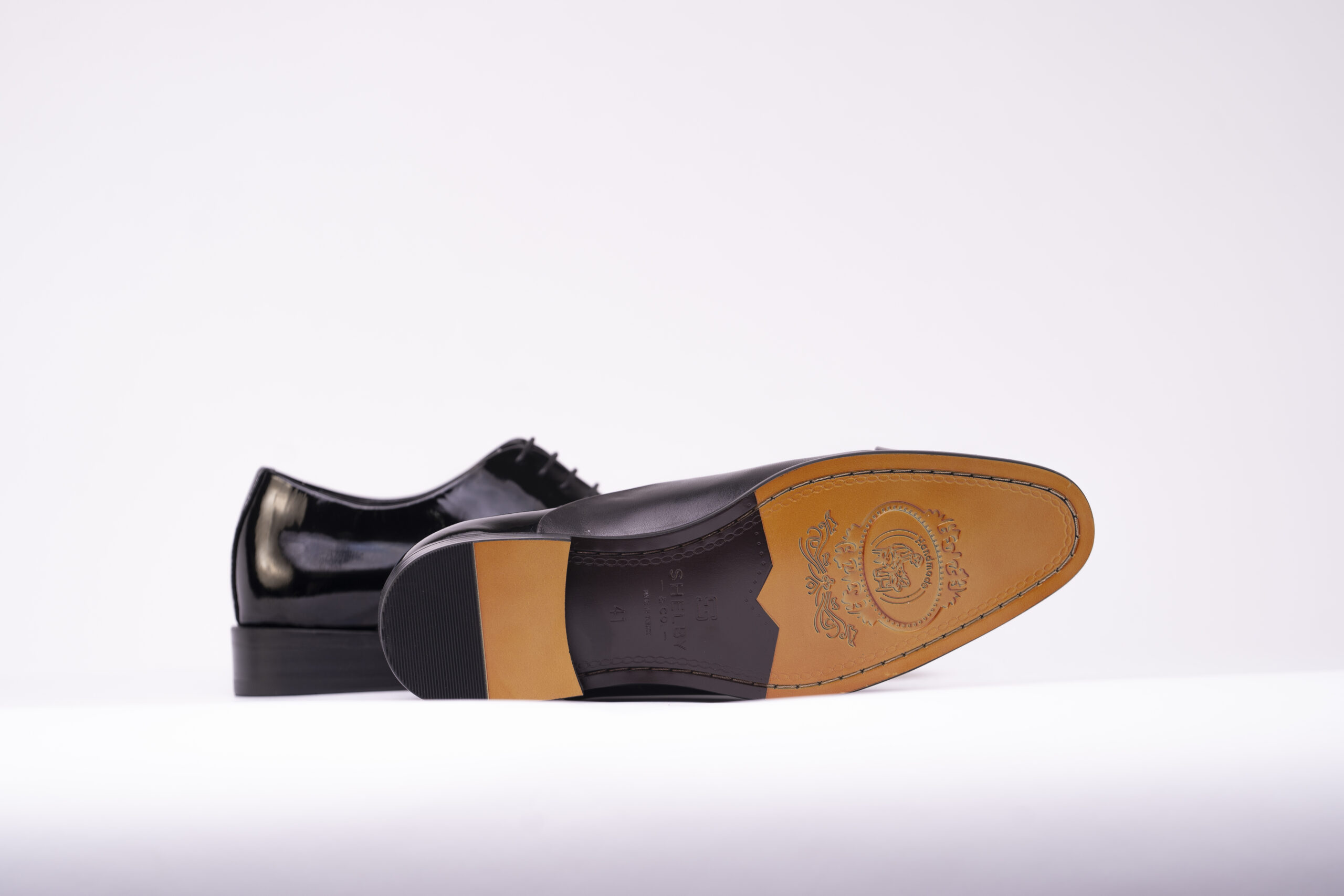 Patent Leather Cap Toe Oxfords - Black - Image 4