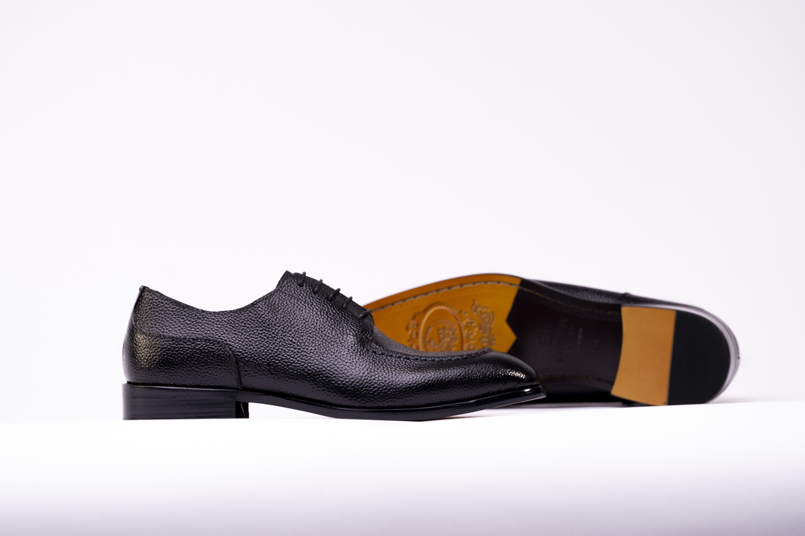 Pebble-grain Oxfords - Black - Image 2