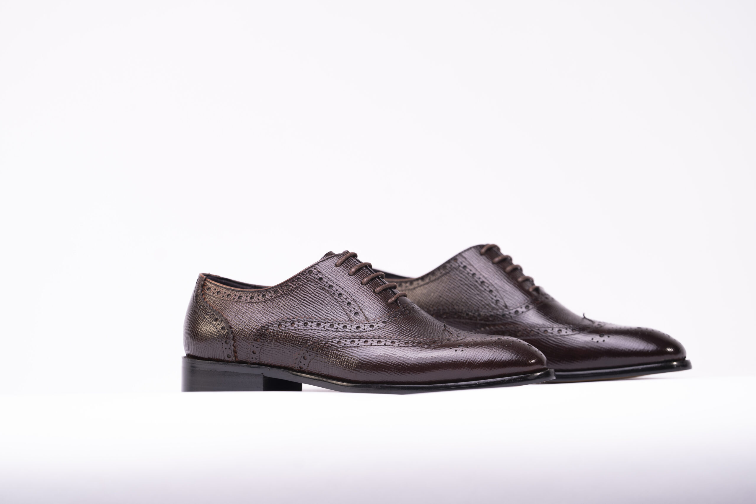 Textured Brown Oxfords - Image 4