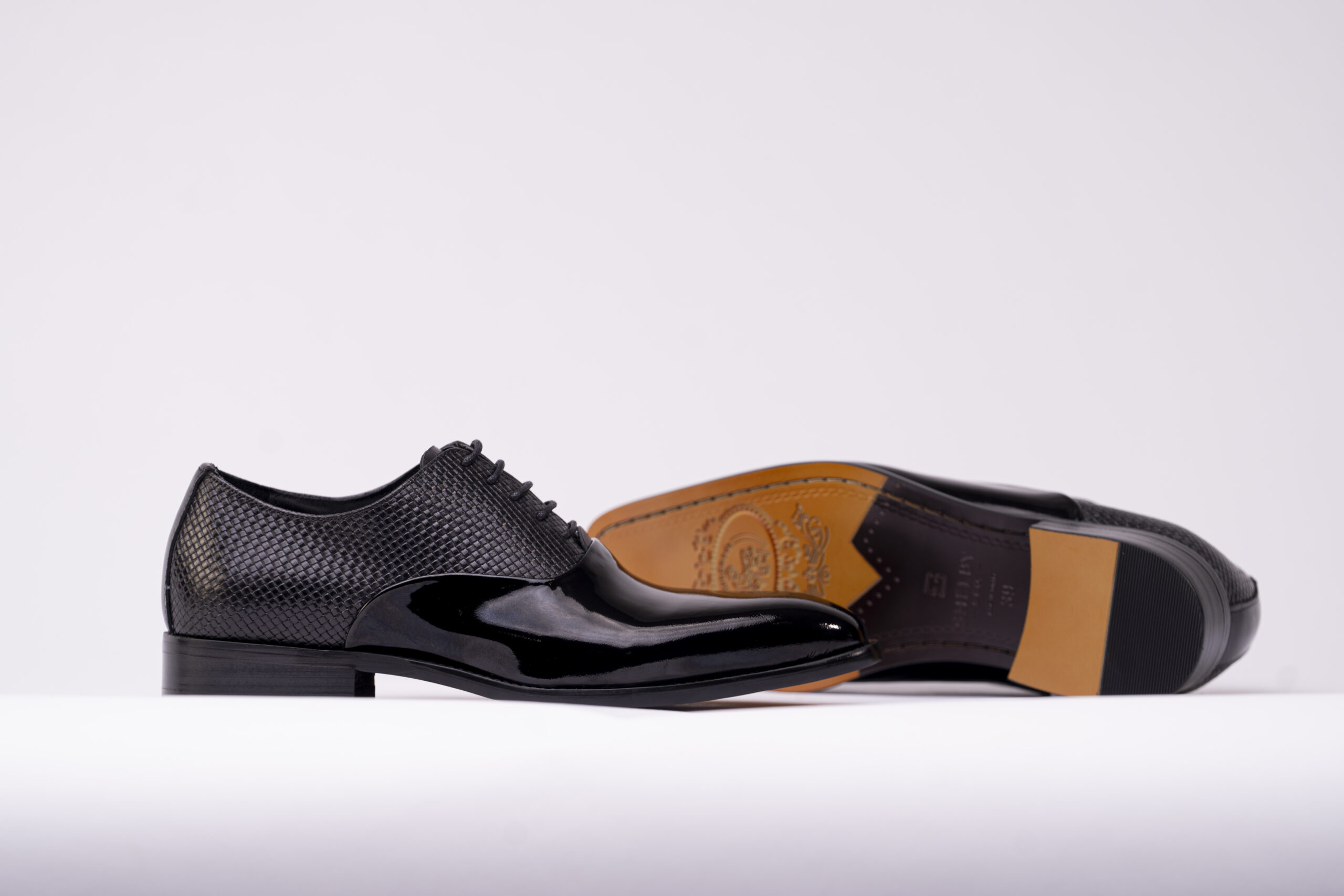 Textured Patent Leather Oxfords - Image 4