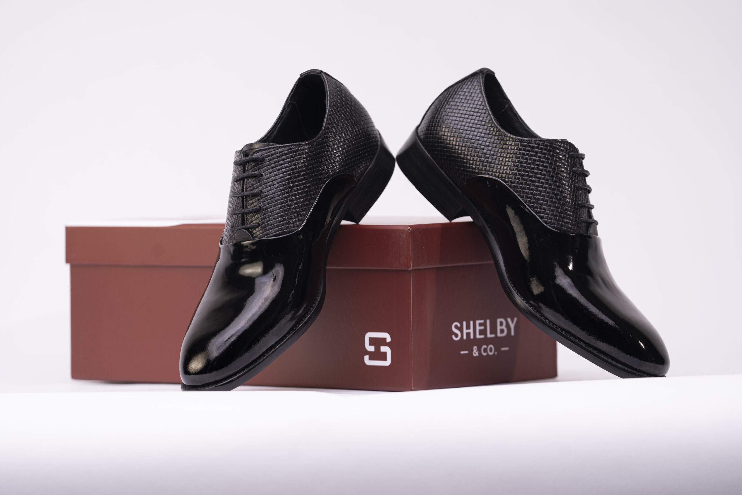 Textured Patent Leather Oxfords - Image 2