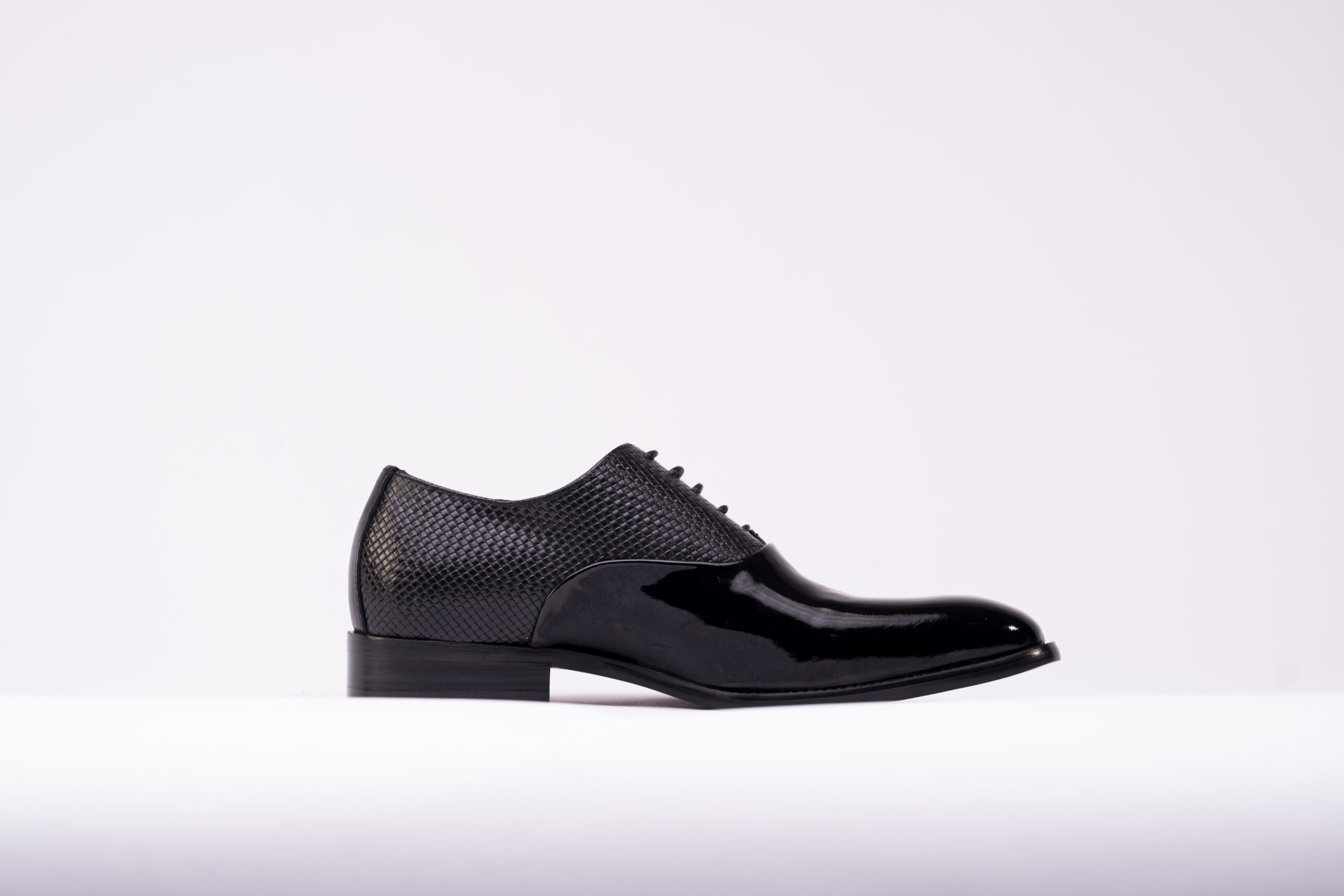 Textured Patent Leather Oxfords