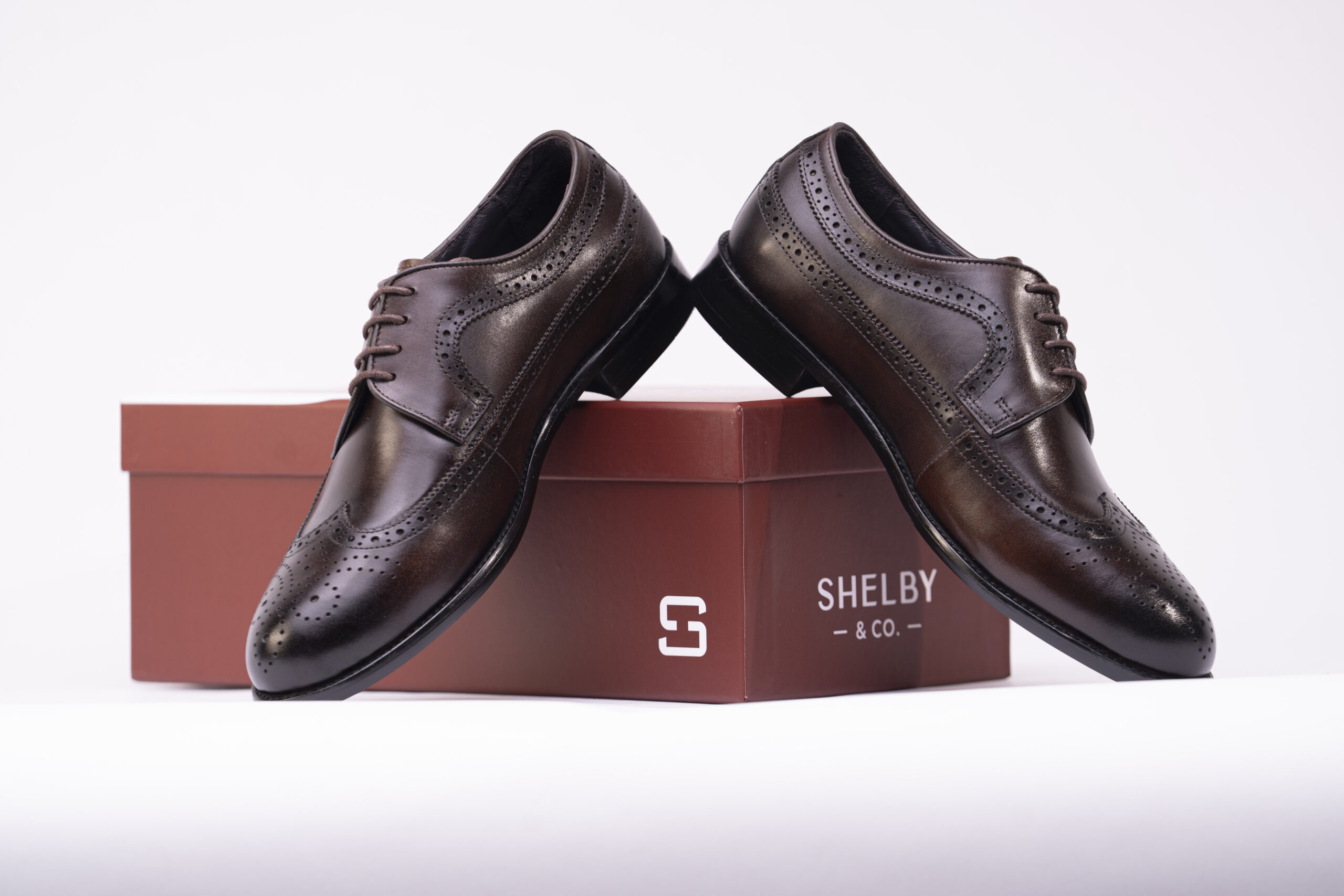 Wingtip Oxfords - Brown Brogues - Image 4