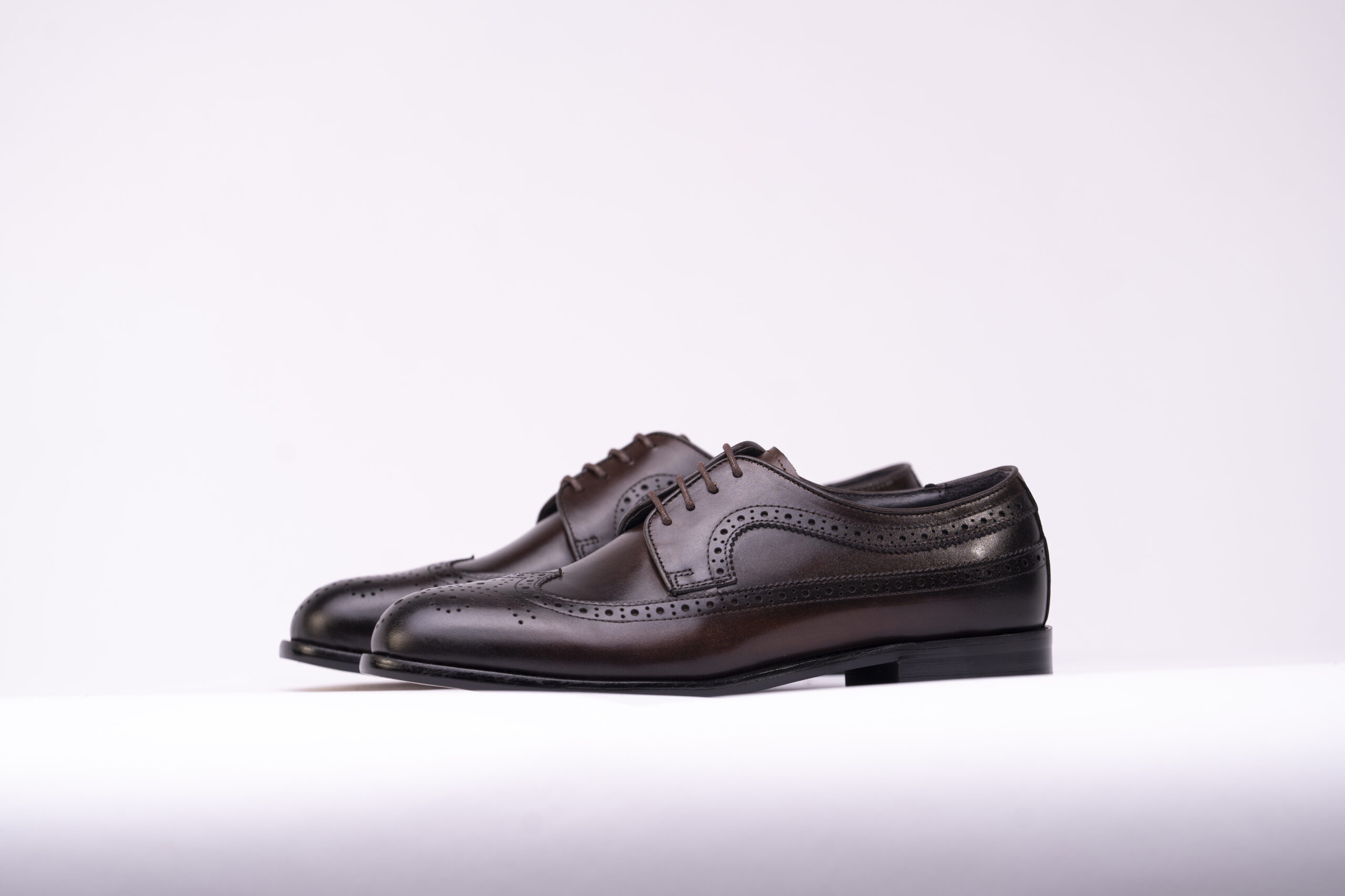 Wingtip Oxfords - Brown Brogues - Image 3