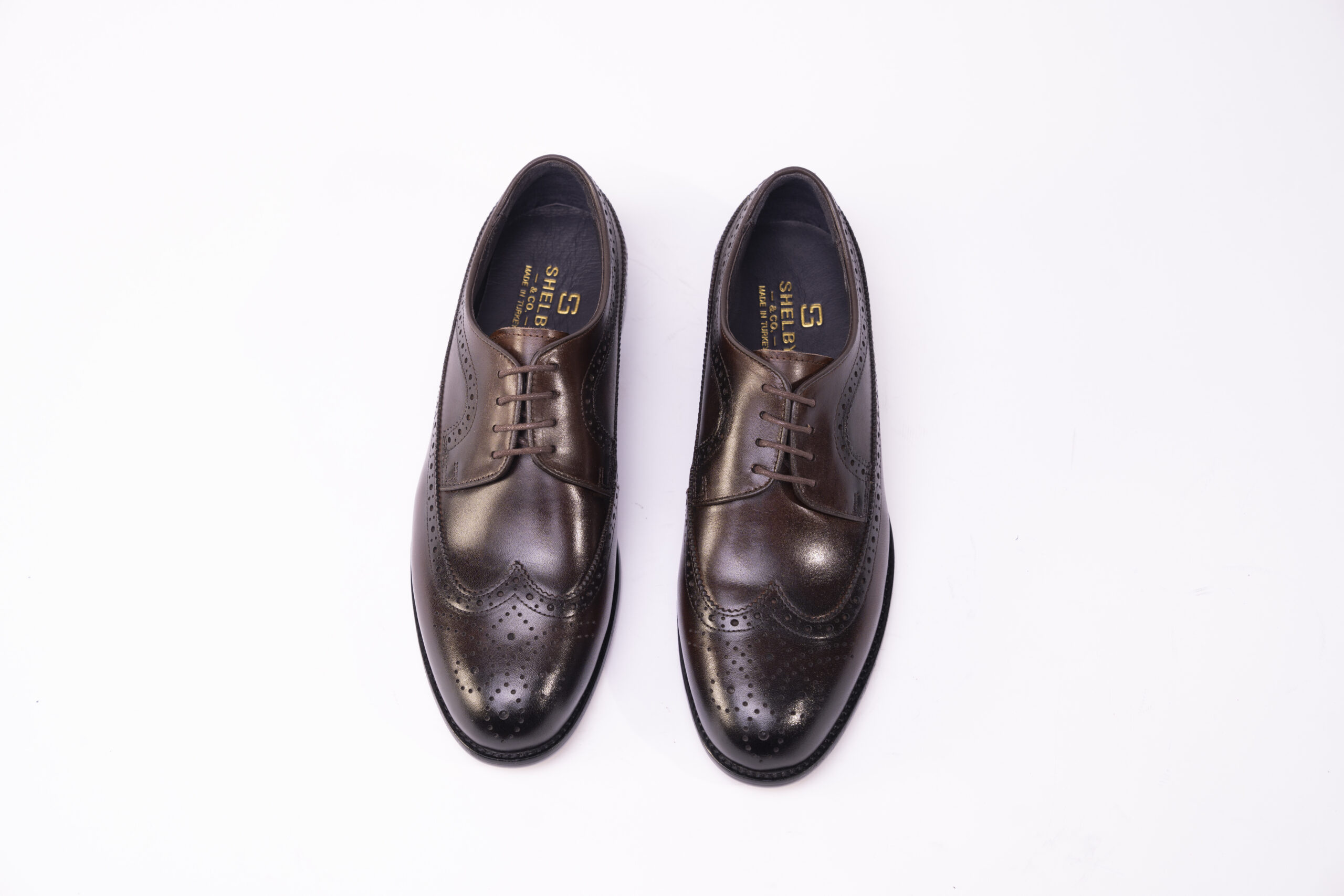 Wingtip Oxfords - Brown Brogues - Image 2